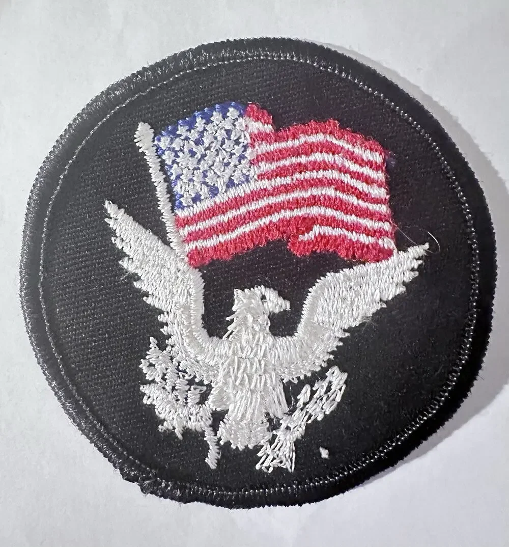 USA Flag & Eagle Patch - United States Federal Government Embroidered New P18